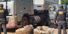 Policiais encontram carga de cocaína avaliada em R$7 milhões em caminhão semirreboque