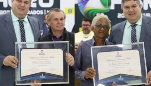 Rogério Yuri homenageou duas personalidades do agronegócio