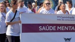 Liandra participou da Caminhada Janeiro Branco