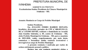 Juliano pode trocar Ivinhema por MS