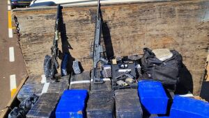 Caminhão de MS levava maconha e armas para o PR