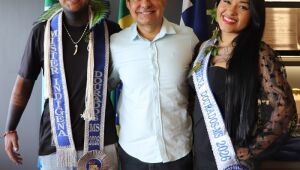 Marçal recebe Miss e Míster Indígena