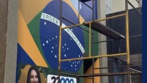Bandeira do Brasil e Bolsonaro são alvos de ações