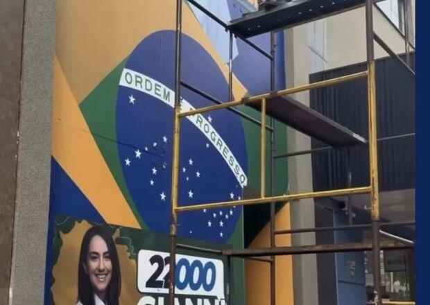 Bandeira do Brasil e Bolsonaro são alvos de ações