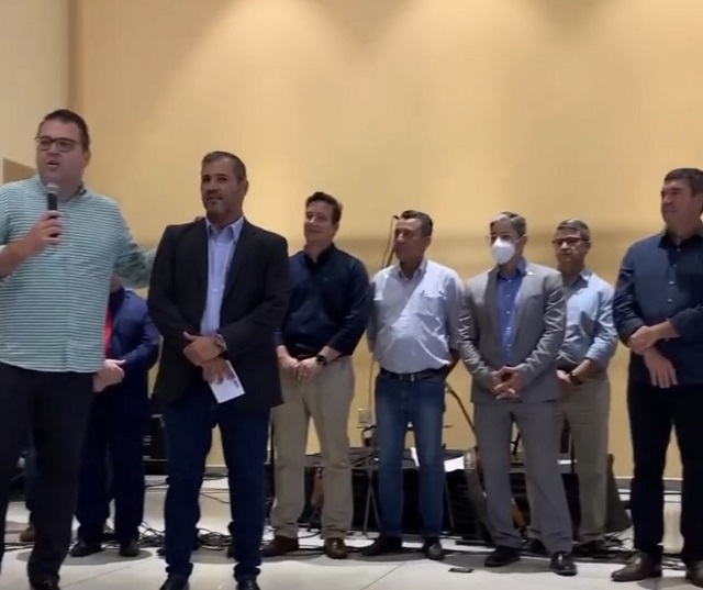Prefeito Alan Guedes, durante evento realizado na Uems