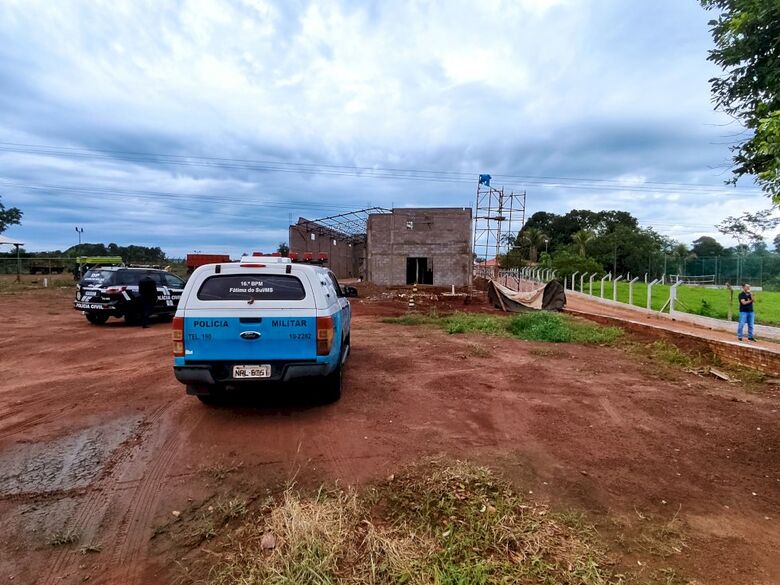 Local do acidente de trabalho onde um morreu e outro ficou ferido