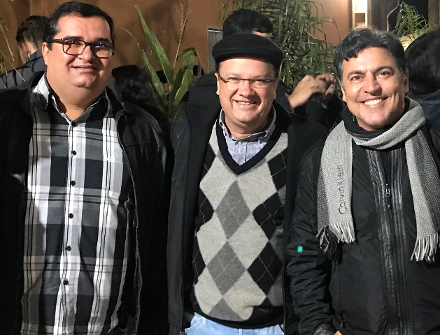 Gerente de Dourados, Madson Valente, com ex-presidente Barbosinha e o diretor Soukef