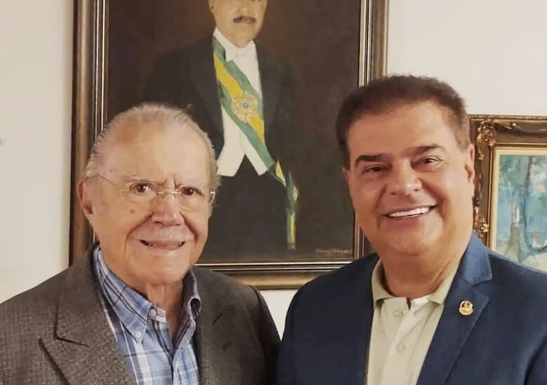 Nelsinho com ex-senador José Sarney