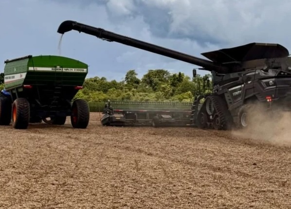 Colheita de soja da safra 2025/26 em Mato Grosso