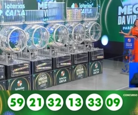 Sorteio da Mega da Virada realizado nesta manhã