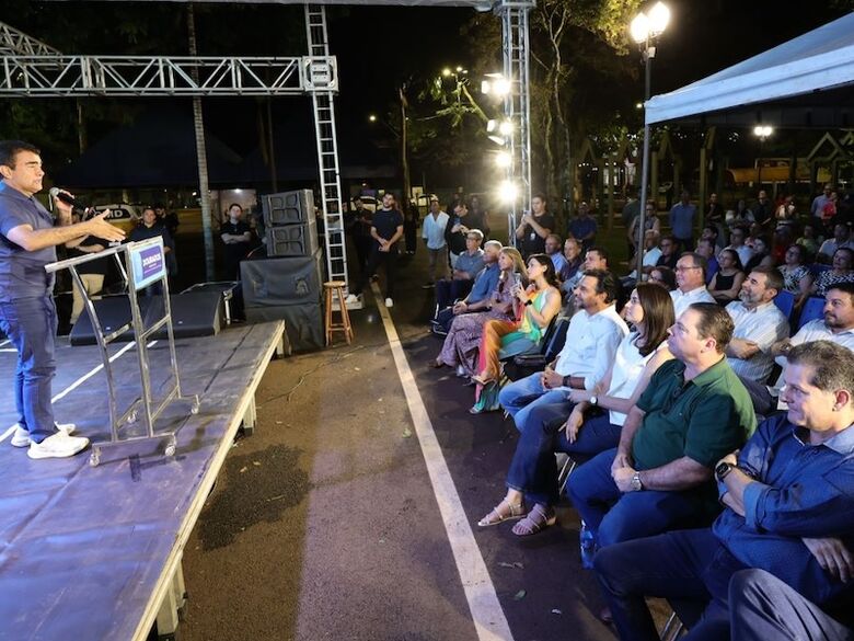 Marçal durante início das obras do 'novo' Teatro