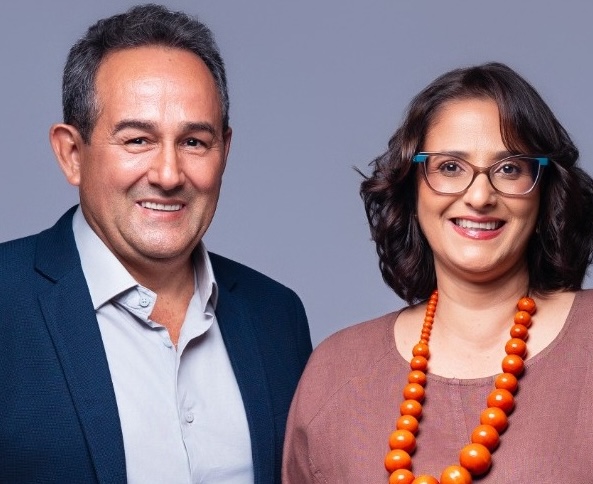 Candidatos a reitor e vice, Marisa Lomba e Sidnei Azevedo