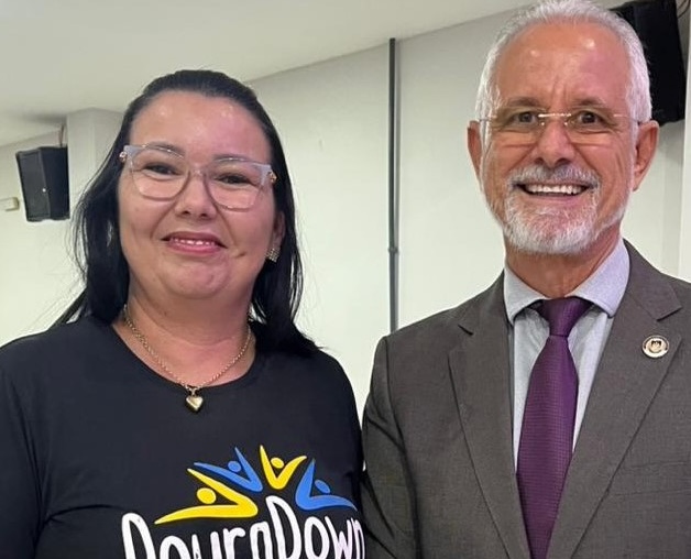 Jocirlei, da Douradown, com o vereador Sergio Nogueira