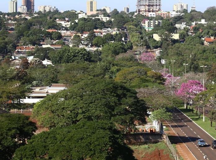 Visão de Dourados, pelos altos da avenida Presidente Vargas
