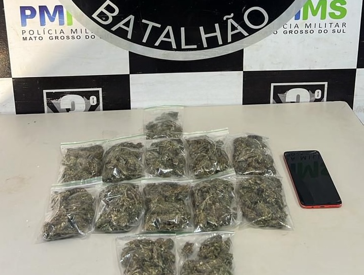 Droga apreendida em atuação na periferia da cidade