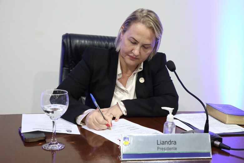 Vereadora Liandra Brambilla, presidente da Câmara