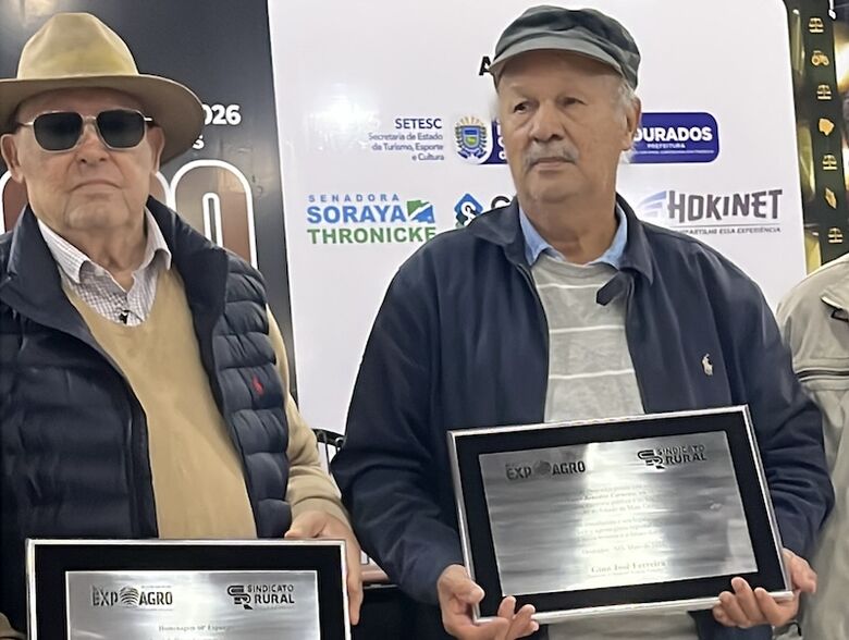 Kito e Walter Carneiro, homenageados na Expoagro