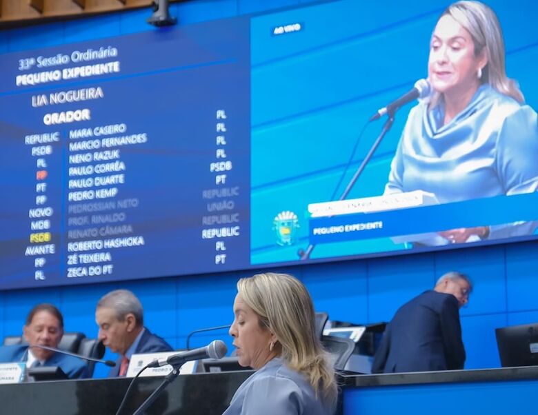 Deputada Lia Nogueira, pedindo mais opções de Saúde