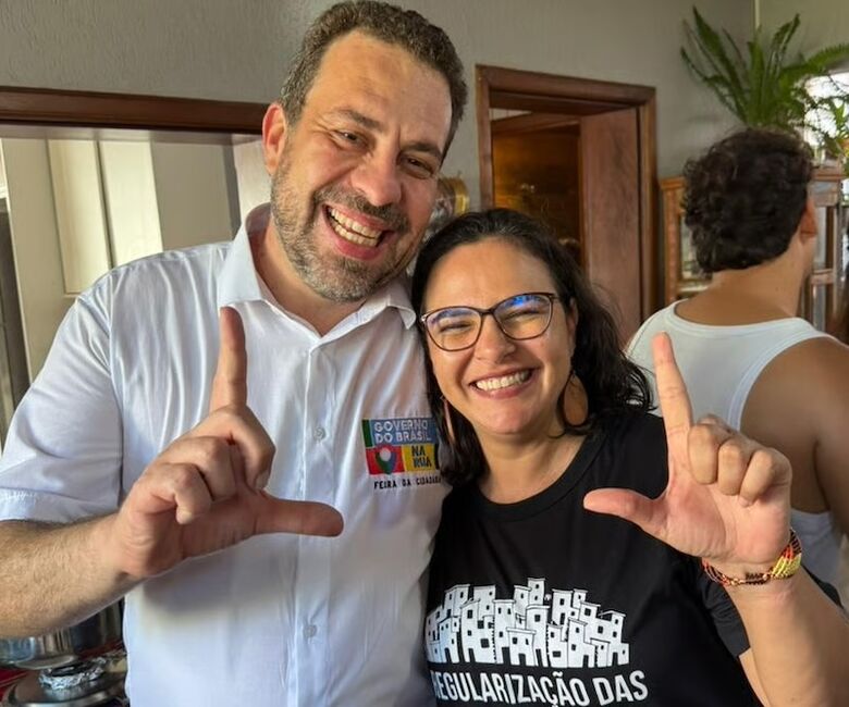 Deputada Gleice Jane, com o ministro Boulos
