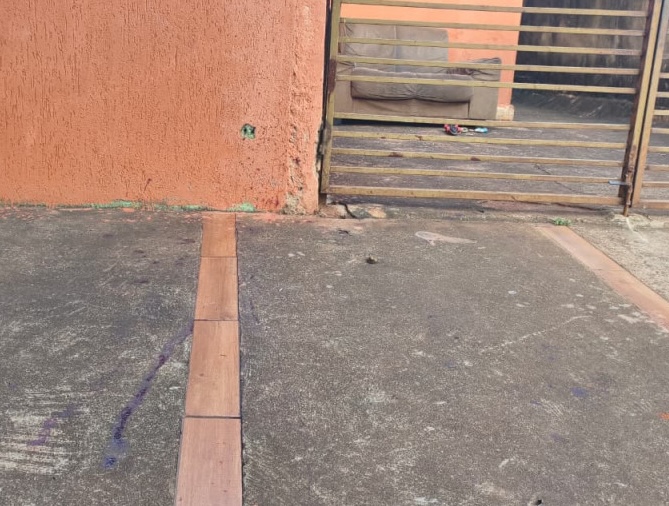 Local onde ocorreu o assassinato nesta madrugada