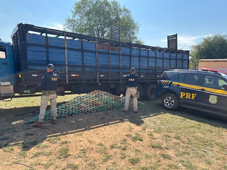 Assoalho de caminhão de boi forrado com cocaína
