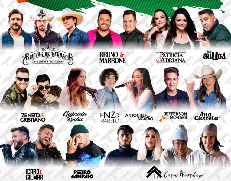 Cartela de shows definidos para a Expoagro deste ano 