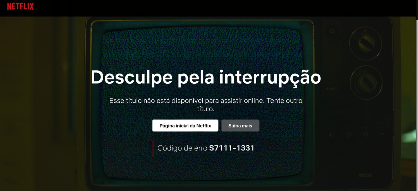 Netflix fora do ar: plataforma exibe código de erro nesta segunda-feira